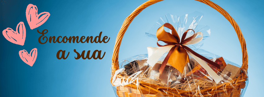 Cesta de presente com um laço elegante